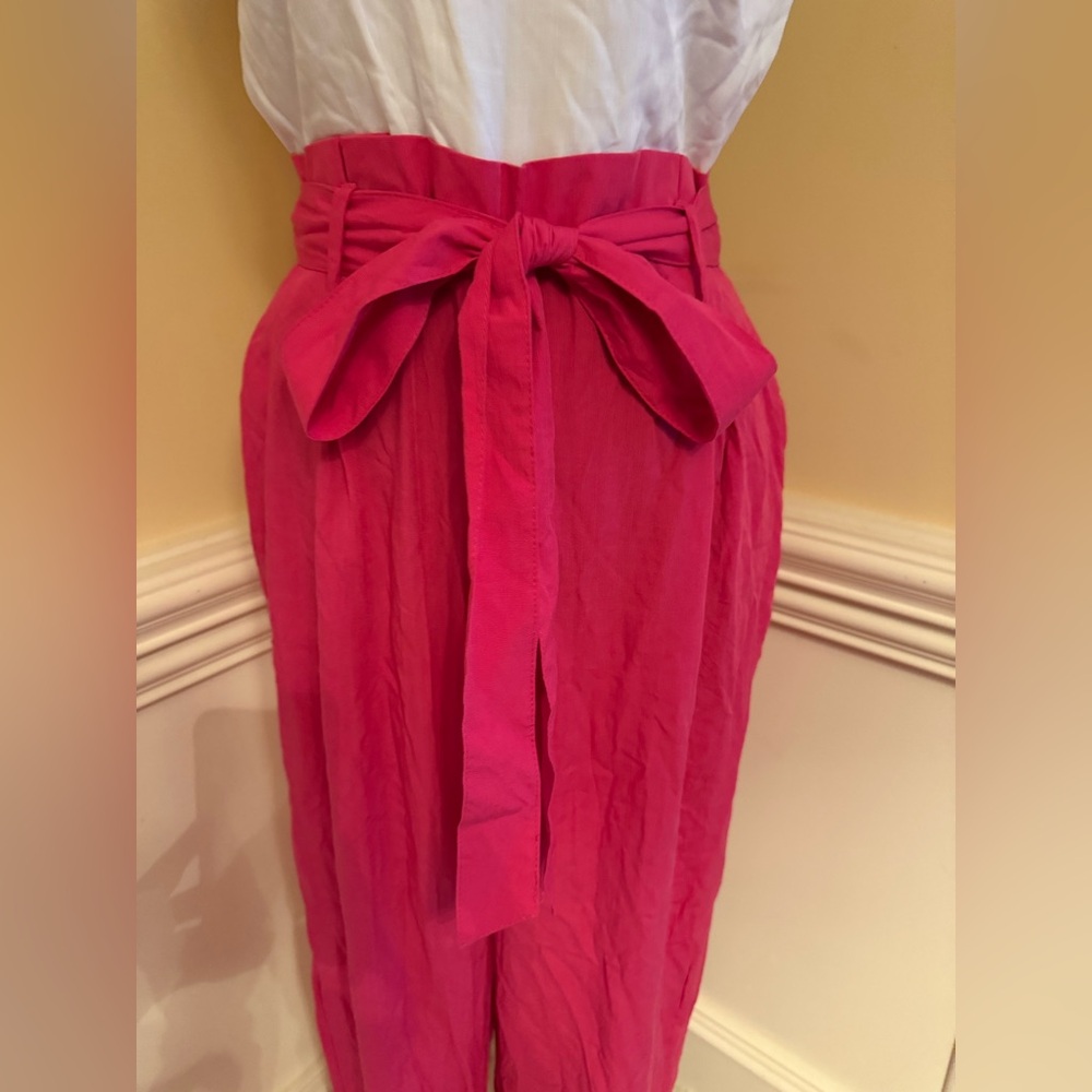 NWT Altar’d State Tori Jumpsuit in pink & white Sz large - Picture 6 of 12